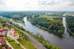 Confluence of the Vltava and Elbe in Melnik, Czech republic